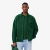 Camisa exterior masculina em mistura de lã