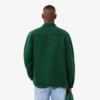 Camisa exterior masculina em mistura de lã