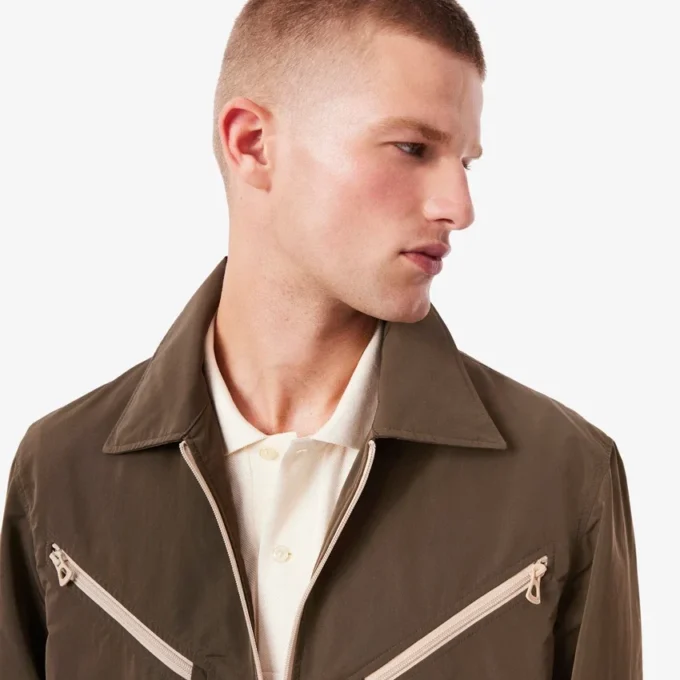 Camisa exterior repelente de água para homem, edição de arquivo