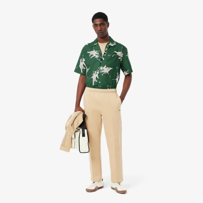 Camisa masculina de corte descontraído com estampado Rena da Lacoste