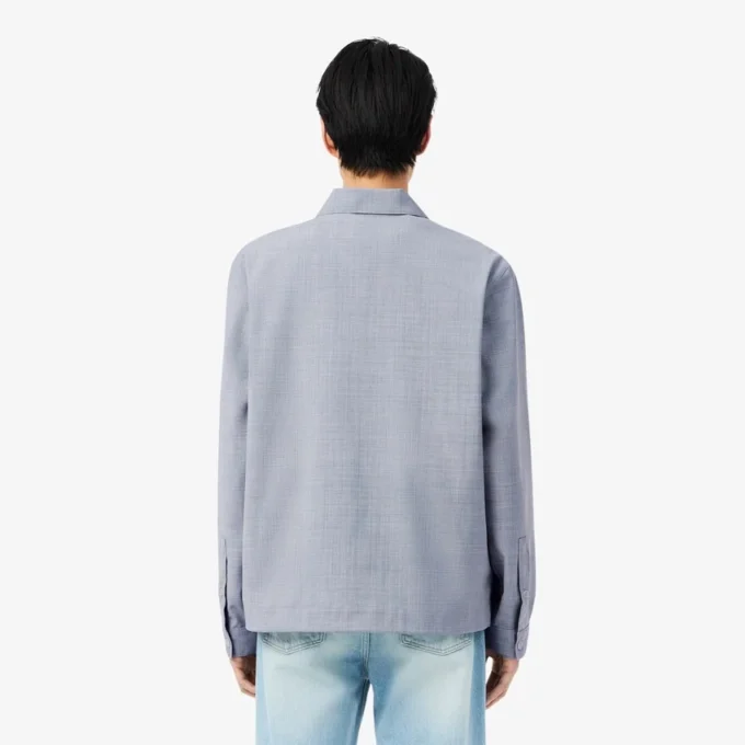 Camisa oversized em mistura de lã The Blend