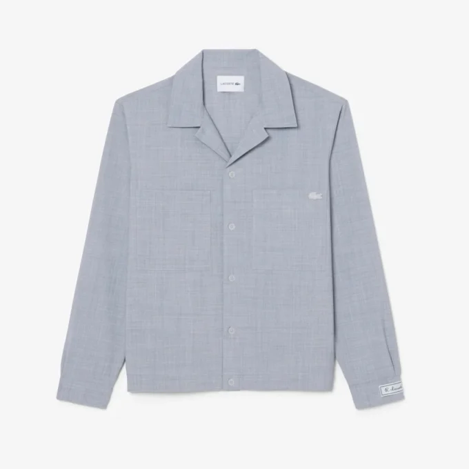 Camisa oversized em mistura de lã The Blend