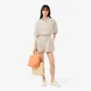 Camisa oversized em mistura de linho e algodão