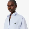 Camisa oversized em mistura de linho e algodão