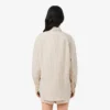 Camisa oversized em mistura de linho e algodão