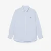 Camisa oversized em mistura de linho e algodão