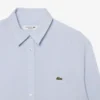 Camisa oversized em mistura de linho e algodão