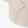 Camisa oversized em mistura de linho e algodão
