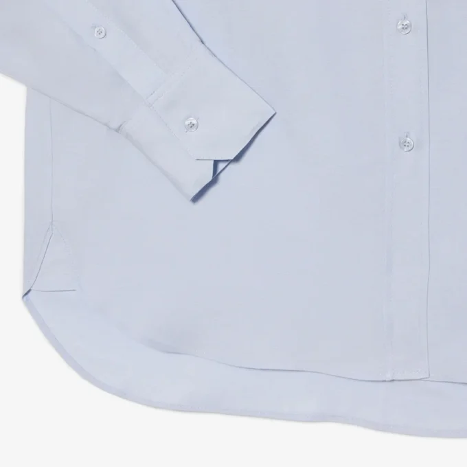 Camisa oversized em mistura de linho e algodão