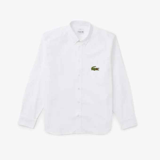 Camisa Oxford de corte descontraído unissexo