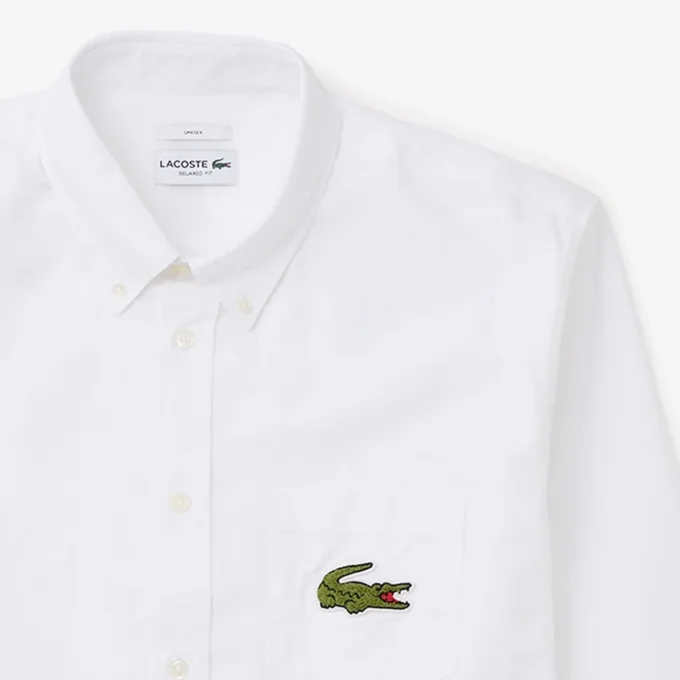 Camisa Oxford de corte descontraído unissexo