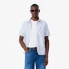 Camisa Oxford de manga curta com corte regular para homem