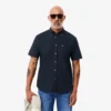 Camisa Oxford de manga curta com corte regular para homem