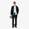 Camisa Oxford de manga curta com corte regular para homem