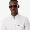 Camisa Oxford de manga curta com corte regular para homem