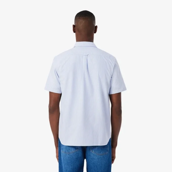 Camisa Oxford de manga curta com corte regular para homem