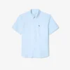 Camisa Oxford de manga curta com corte regular para homem