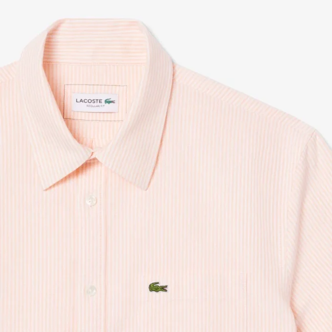 Camisa Oxford de manga curta com corte regular para homem
