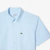 Camisa Oxford de manga curta com corte regular para homem