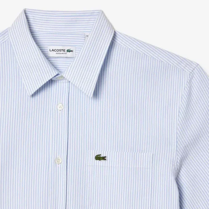 Camisa Oxford de manga curta com corte regular para homem