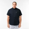 Camisa Oxford de manga curta com corte regular para homem
