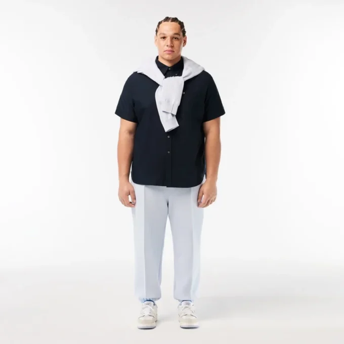 Camisa Oxford de manga curta com corte regular para homem