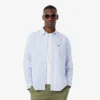 Camisa Oxford às riscas de corte regular para homem