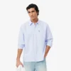 Camisa Oxford às riscas de corte regular para homem