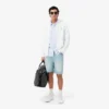 Camisa Oxford às riscas de corte regular para homem