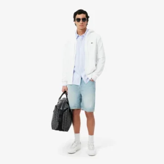 Camisa Oxford às riscas de corte regular para homem