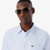 Camisa Oxford às riscas de corte regular para homem