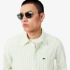 Camisa Oxford às riscas de corte regular para homem