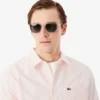 Camisa Oxford às riscas de corte regular para homem