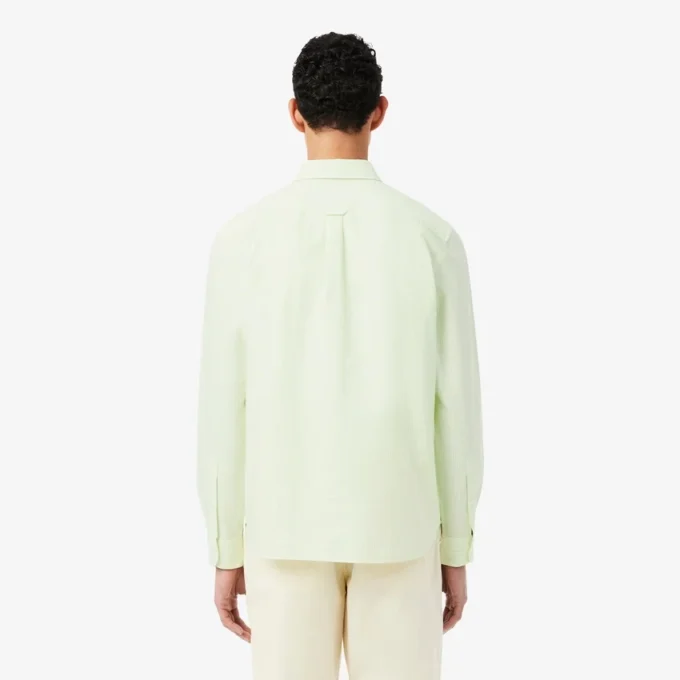 Camisa Oxford às riscas de corte regular para homem