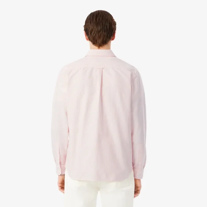 Camisa Oxford às riscas de corte regular para homem