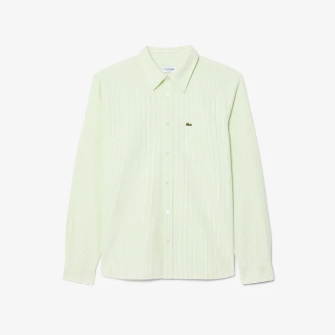 Camisa Oxford às riscas de corte regular para homem
