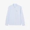 Camisa Oxford às riscas de corte regular para homem