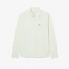 Camisa Oxford às riscas de corte regular para homem