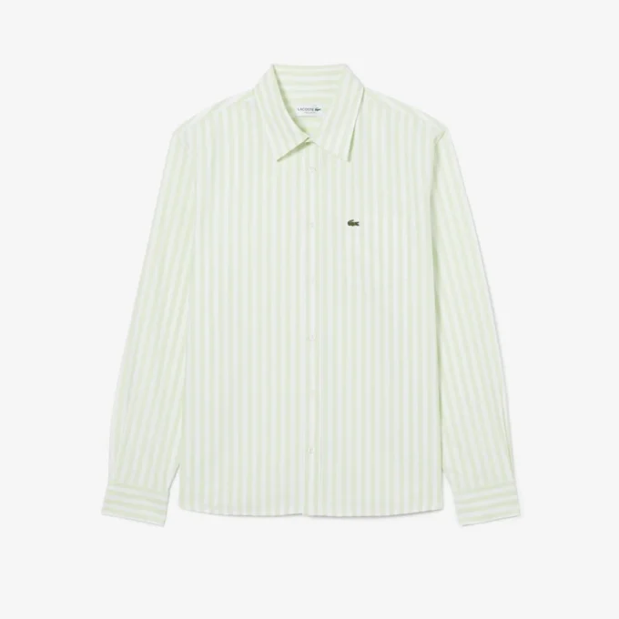 Camisa Oxford às riscas de corte regular para homem