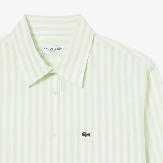 Camisa Oxford às riscas de corte regular para homem