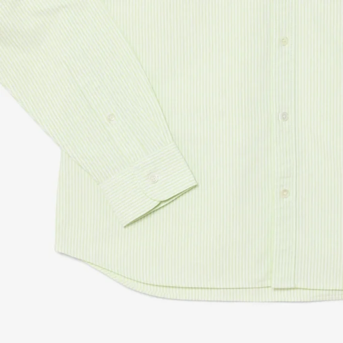 Camisa Oxford às riscas de corte regular para homem