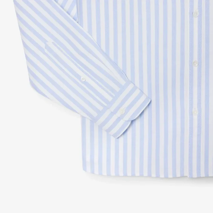 Camisa Oxford às riscas de corte regular para homem