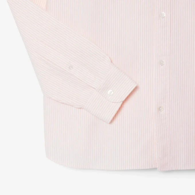 Camisa Oxford às riscas de corte regular para homem