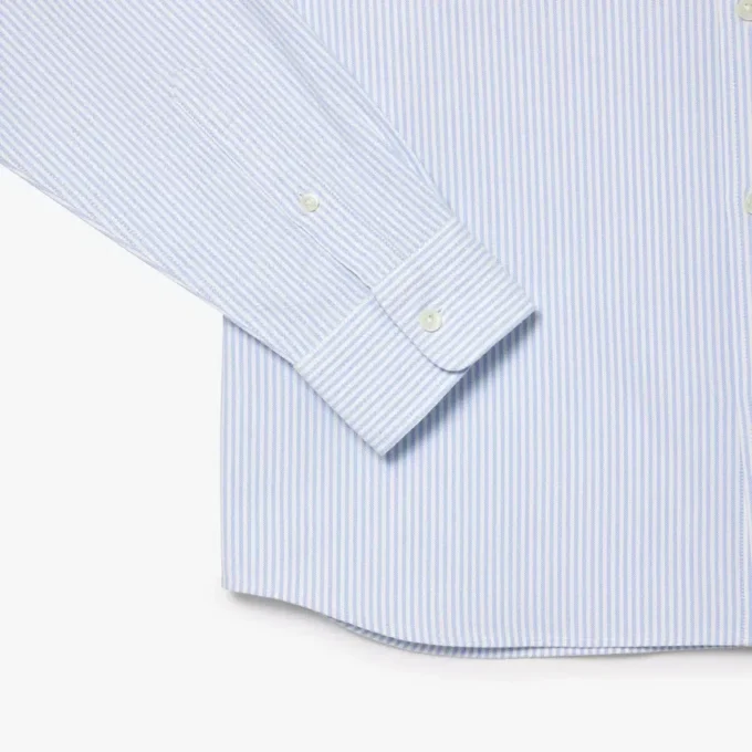Camisa Oxford às riscas de corte regular para homem