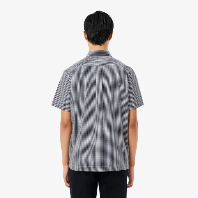 Camisa xadrez de manga curta com corte regular