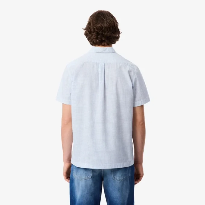 Camisa xadrez de manga curta com corte regular