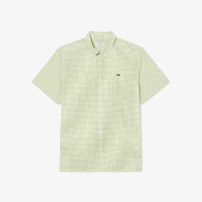 Camisa xadrez de manga curta com corte regular