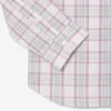 Camisa xadrez elástica de corte justo para homem