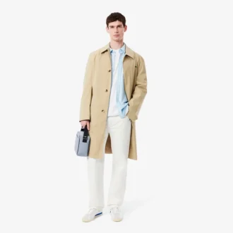 Camisa xadrez elástica de corte regular para homem