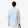 Camisa xadrez elástica de corte regular para homem